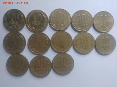 ФИКС Монеты Чили 10 песо до 09.11.2025 22-00 мск - Чили  10 песо 1