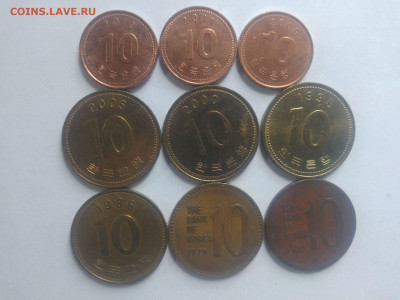 ФИКС Монеты Южной Кореи 10 вон до 09.11.2025 22-00 мск - монеты Южной Кореи 10 вон 1