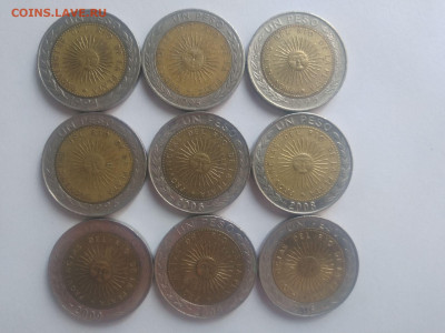 ФИКС Монеты Аргентины 1 песо до 09.11.2025 22-00 мск - Аргентина погодовка 1 песо 1