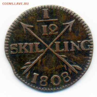 12 скиллинга 1808 до 9.11. - Швеция_1-12скиллинга-1808_Р