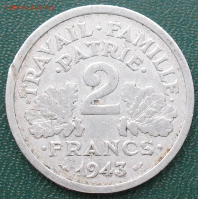 Франция 2 франка 1943B - редкая до 08.11.2025 - 2 франка 1943_1