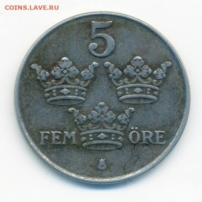 Швеция 5 эре 1946 до 9.11. - Швеция_5эре-1946_Р