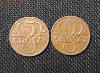 ПОЛЬША 5 ГРОШЕЙ 1935 года + 5 ГРОШЕЙ 1938 года До 10.11 - 20251018_211840