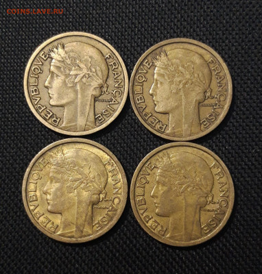Франция 2 Франка 1933 , 1937 , 1938 ,1939 4 монеты До 10.11 - 20251018_214345