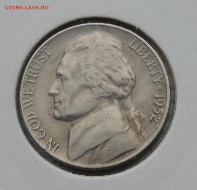 США 5 центов 1952 до 9.11.2025 - США 5 центов 52 .JPG