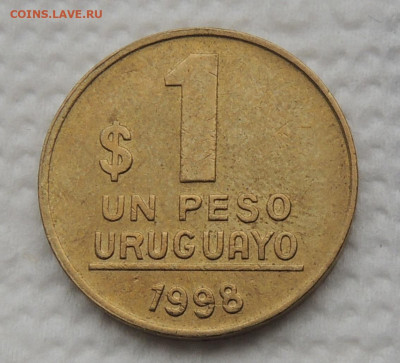 Уругвай 1 песо 1998 до 9.11.2025 - Уругвай 1 песо 98.JPG