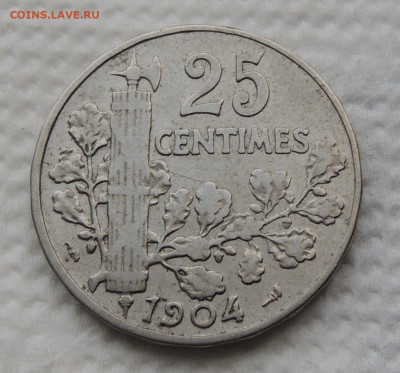 Франция 25 сантимов 1904 №2 до 9.11.2025 - Франция 25 сантимов 1904.JPG