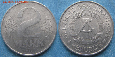 ГДР 2 марки 1982 А до 11-11-25 в 22:00 - ГДР 2 марки 1982 А    180-к41-4090