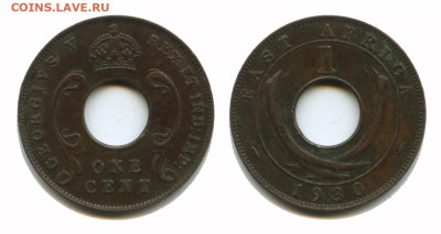 Восточная Африка 1 цент 1930 до 07.11.2025 года - Восточная Африка 1 цент 1930