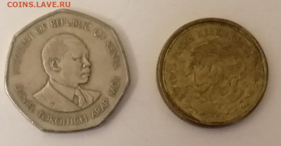 5 шиллингов 1994 года Кения до крупная 10.11 в 22.00 - Две монеты-2