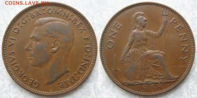 Великобритания 1 пенни 1938   до 12-11-25 в 22:00 - Великобритания 1 пенни 1938    202-к89-4412