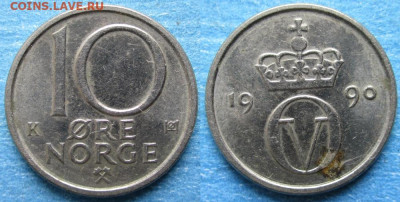 Норвегия 10 эре 1990   до 13-11-25 в 22:00 - Норвегия 10 эре 1990    9450