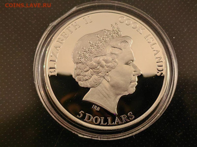 5дол 2013 О-ва Кука, Челябинский метеорит, Ag925, до 13.11 - Ю Метеорит Челяба-3