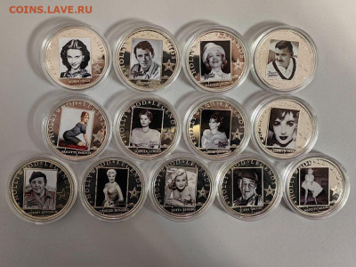 5дол 2010-13гг О-ва Кука, Легенды Голливуда (13шт), Ag925 - ЯЯ Легенды Голливуда - 2