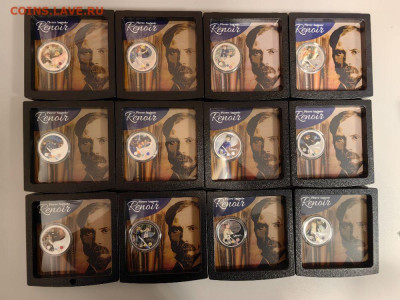 1доллар 2019-2020 Ниуэ - Ренуар (к-кт 12шт), Ag999, до 13.11 - ЯЯ Ренуар - 1