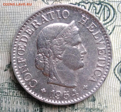Швейцария 5 раппен 1954 года до 10.11.2025 - IMG_20251106_183842