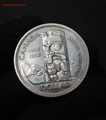 Канада 1 доллар 1958 года 100 лет Брит. Колумбии До 14.11 - 20250923_204819