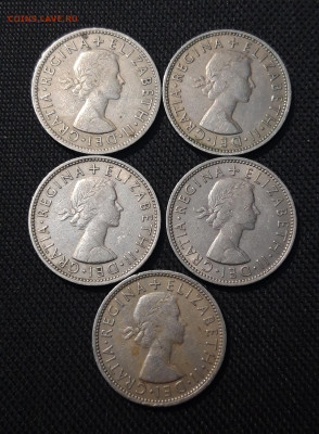 АНГЛИЯ 2 ШИЛЛИНГА 1956 - 1967 года 5 монет в лоте До 14.11 - 20251018_222828