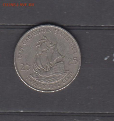 Восточные Карибы 2002 25 центов до 14 11 - 746