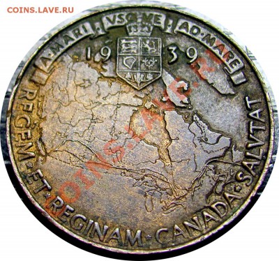 G93 Канада жетон Визит королевской семьи 1939 28.02 в 22°° - G93 Token 1939_2