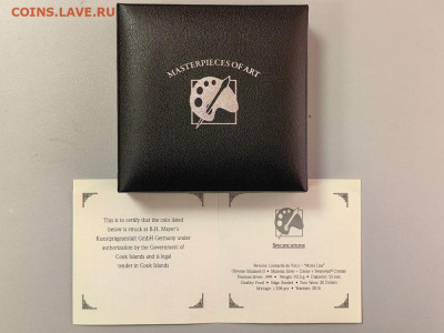 О-ва Кука,20дол 2016 Мона Лиза,Леонар. да Винчи,Ag999, до 16 - Х 2016 Мона Лиза-4