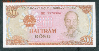 Вьетнам 200 донгов 1987 UNC до 15.11. - Вьетнам_200донгов-1987_UNC_лицо