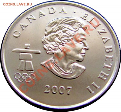 H02 Канада 25¢ Горные лыжи 2007 UNC до 29.02 в 22°° - G78 25c Alpine 2007_2