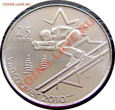 H02 Канада 25¢ Горные лыжи 2007 UNC до 29.02 в 22°° - G78 25c Alpine 2007_1
