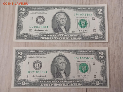2 купюры по 2 доллара США 2009 и 2013гг - 20251110_215513