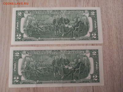 2 купюры по 2 доллара США 2009 и 2013гг - 20251110_215523