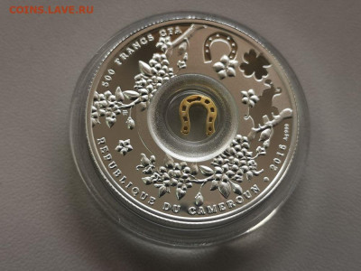 500 франков 2016 Камерун - Подкова на удачу, Ag999, до 17.11 - Ю Подкова-3