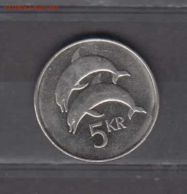 Исландия 1999 5 крон дельфины до 16 11 - 778