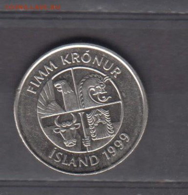 Исландия 1992 1 крона рыбы до 16 11 - 778а