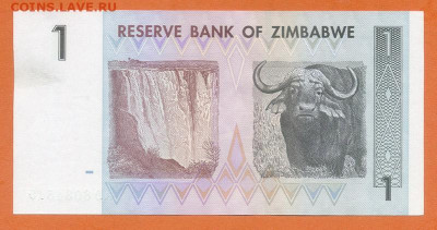Зимбабве 1 доллар 2007 EF до 16.11. - Зимбабве_1доллар-2007_EF_спинка