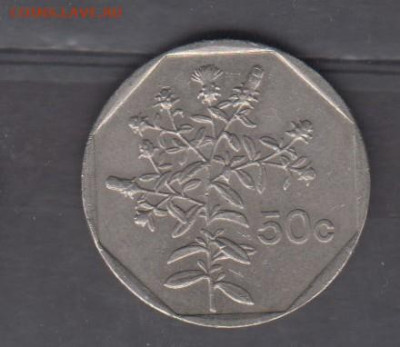 Мальта 1992 50центов цветы до 17 11 - 794а