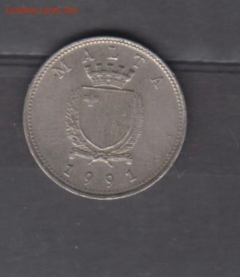 Мальта 1991 10 центов рыба до 17 11 - 795а