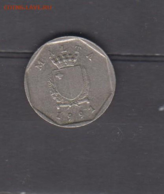 Мальта 1991 5 центов  крабдо 17 11 - 797а
