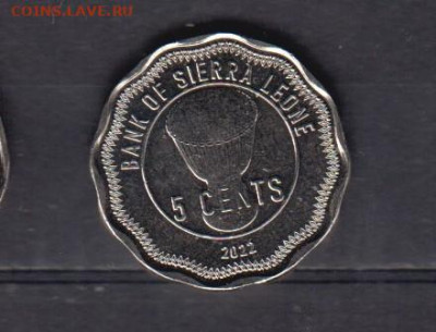 Сьерра Леоне 2022 5 центов без оборота (Израэл Коле ) до 17 - 812