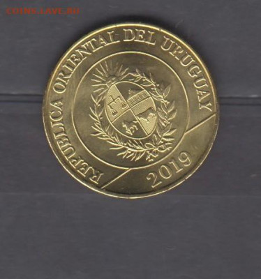 Уругвай 2019 5 песо фауна без оборота до 18 11 - 816а
