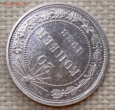 20 копеек 1923 года Остатки Штемпель Блеска до 15.11 в 22.00 - 1763038336290