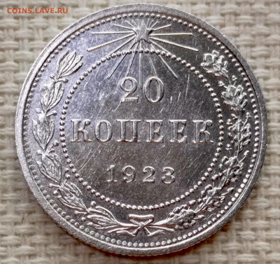 20 копеек 1923 года Остатки Штемпель Блеска до 15.11 в 22.00 - 1763038271945