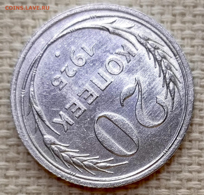 20 копеек 1925 года Штемпельный Блеск до 15.11 в 22.00 - 1763039588508