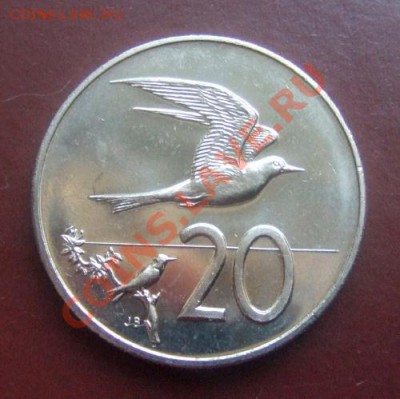 О-ВА КУКА 20 центов (1992) до 24.02. (22.30 по мск) - О-ва Кука 20 ц. Крачка Р