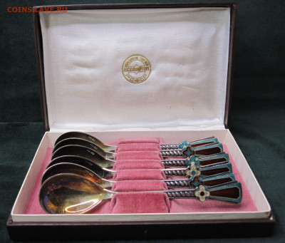 Набор чайных ложек Серебро 916 ТФ6 Три эмали ЛЮКС до 15.11 - 002.JPG