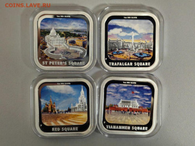 1дол 2013 Тувалу, Знаменитые площади (4шт), Ag999, до 21.11 - ЯЯ Тувалу Площади-2