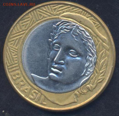 Бразилия 1 риал 2004 г. 18.11.2025 г. 22 -00 МСК. - Бразилия1