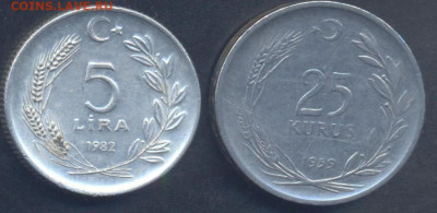 Турция 5 лир 1982 г.18.11.2025 г. 22 -00 МСК. - Турция2