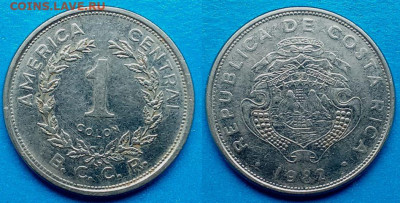 Коста-Рика - 1 колон 1982 года до 22.11 - Коста-Рика 1 колон, 1982   20-30