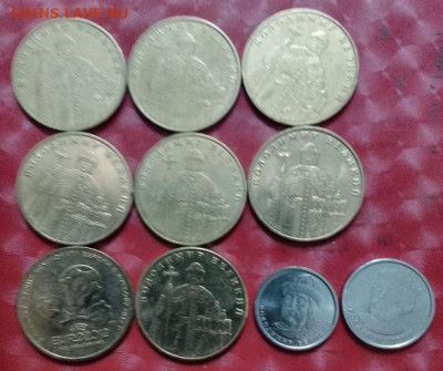 Украина 10 монет- 1Гривна 9шт, 2Гривни 1шт Фикс - Украина 10монет-1гривна 9шт, 2гривни 1шт 04.06.25 А