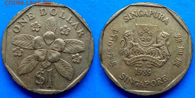 Сингапур - 1 доллар 1989 года до 22.11 - Сингапур 1 доллар, 1989  45